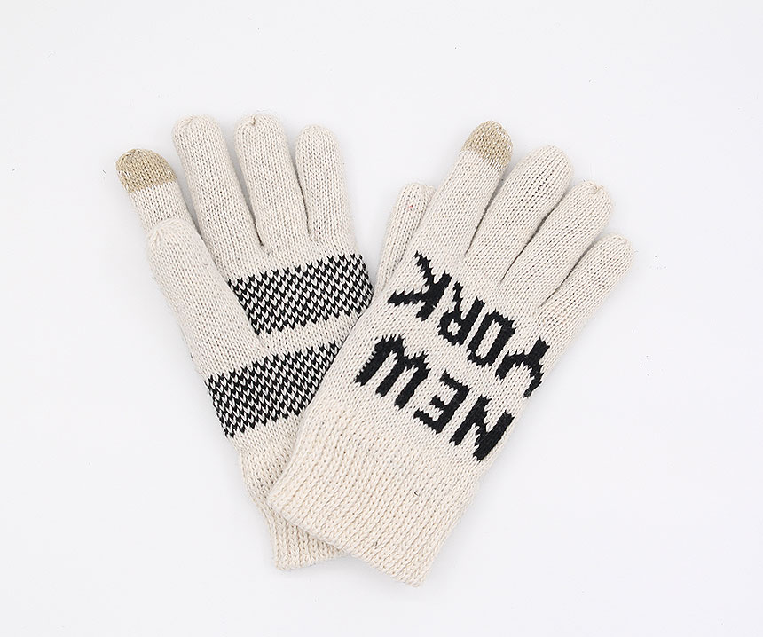 New York Smartphone Touch Male Gloves Microfiber L