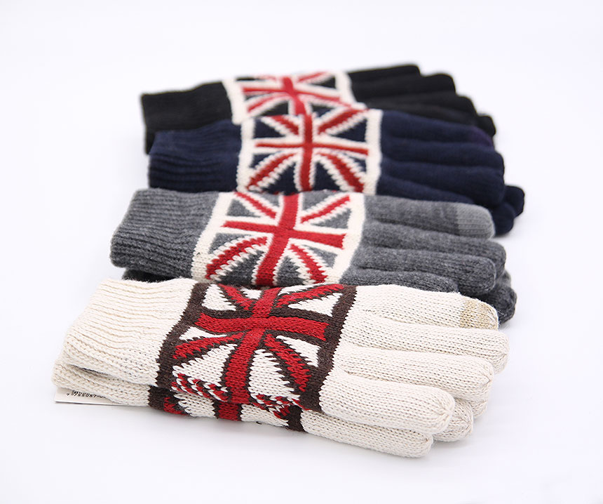 Men British Pattern Gloves Smartphone Touchable En