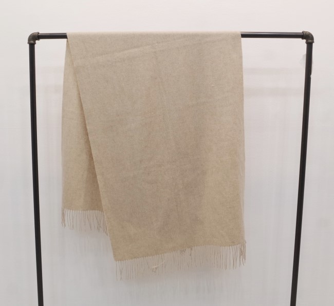 Wool 100% Basic Big Muffler Unisex Large Size Coup