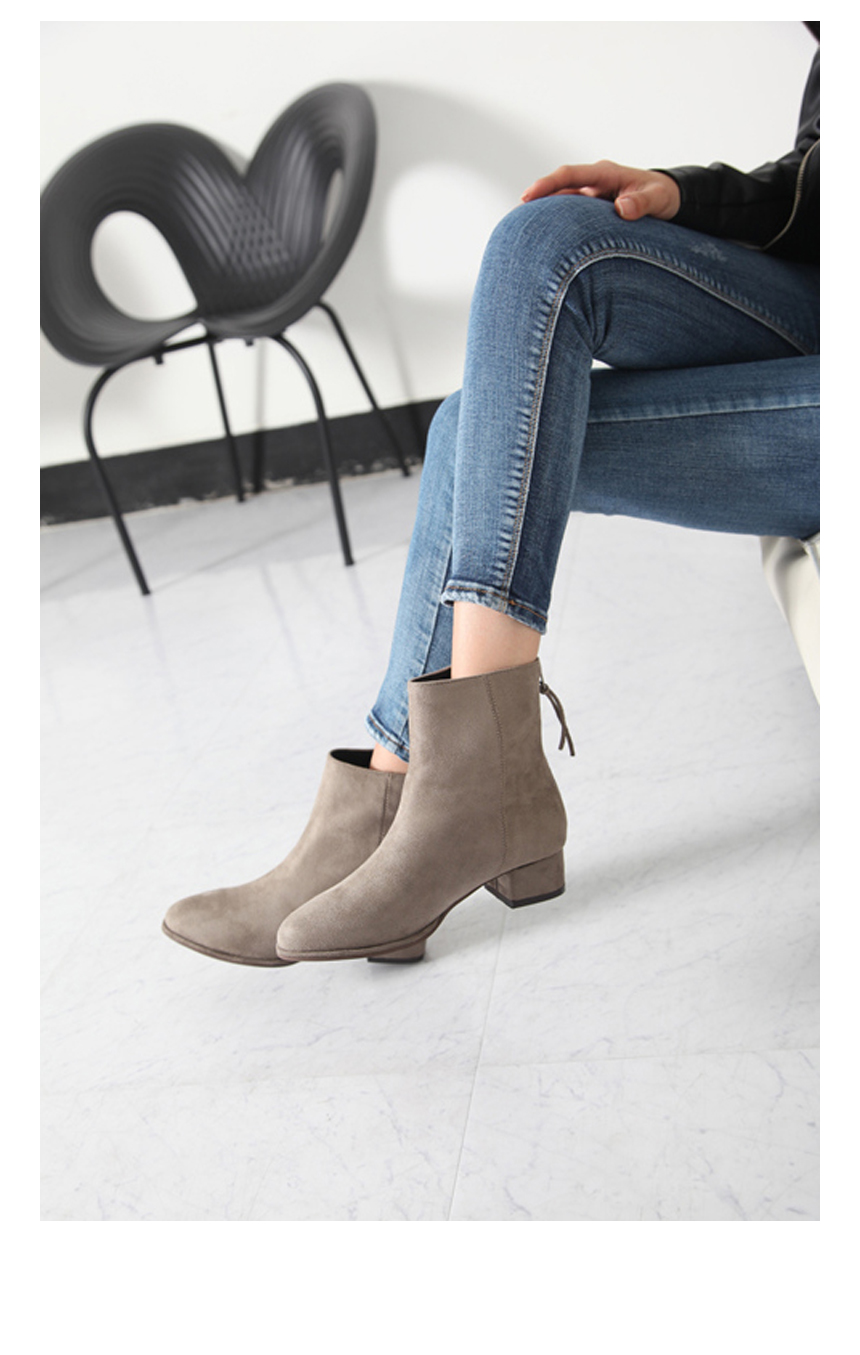Warm Lining Suede Angle Boots Modern Basic Style 3
