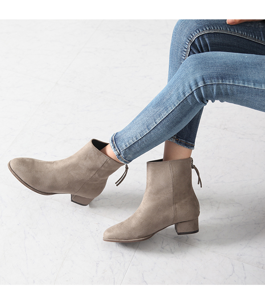 Warm Lining Suede Angle Boots Modern Basic Style 3