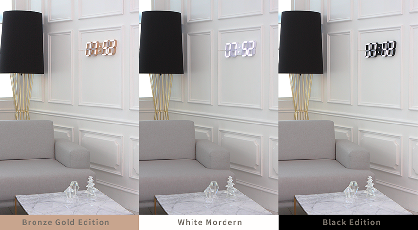 Black Edition Wall Clock PLUS + Sean LED Interior 