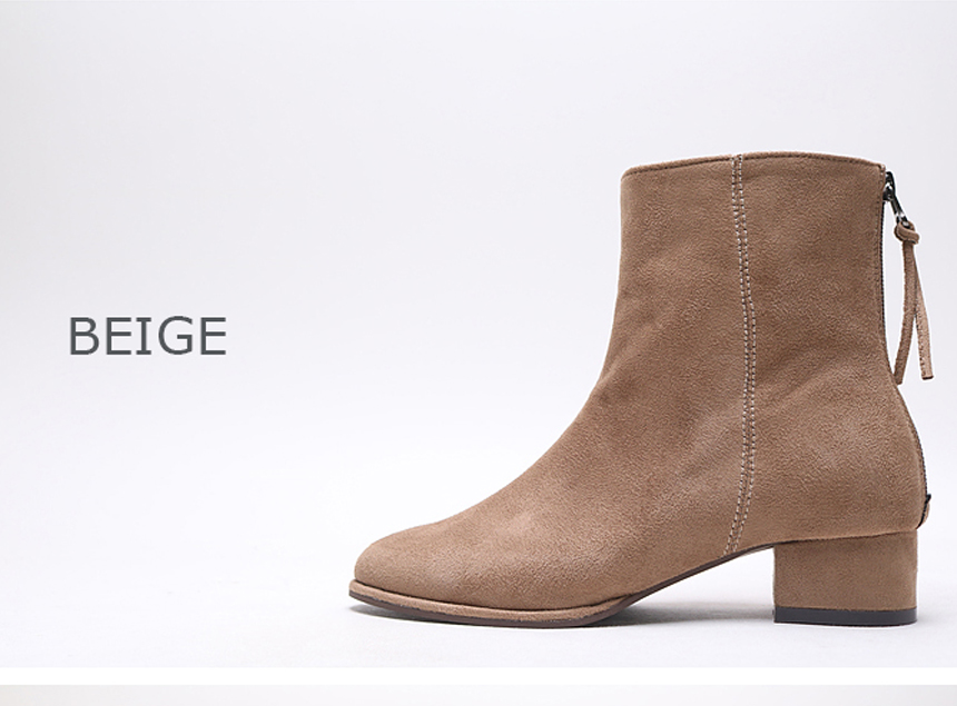 Warm Lining Suede Angle Boots Modern Basic Style 3