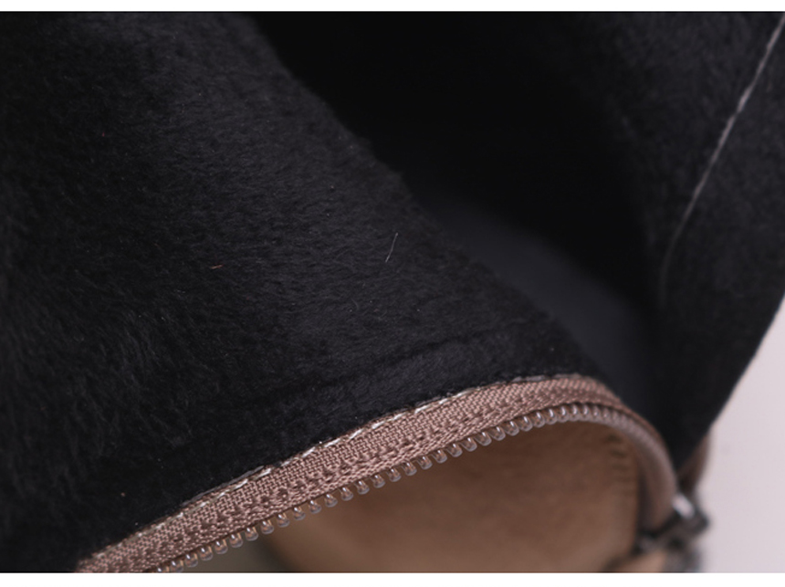 Warm Lining Suede Angle Boots Modern Basic Style 3