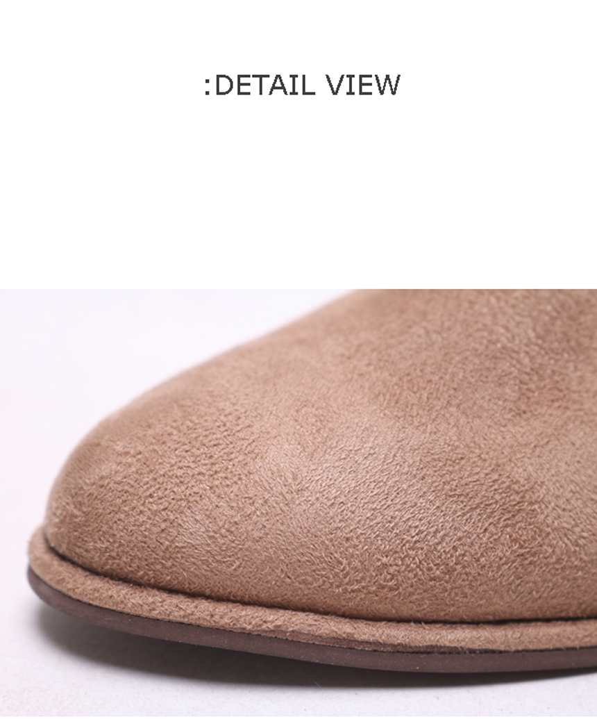 Warm Lining Suede Angle Boots Modern Basic Style 3