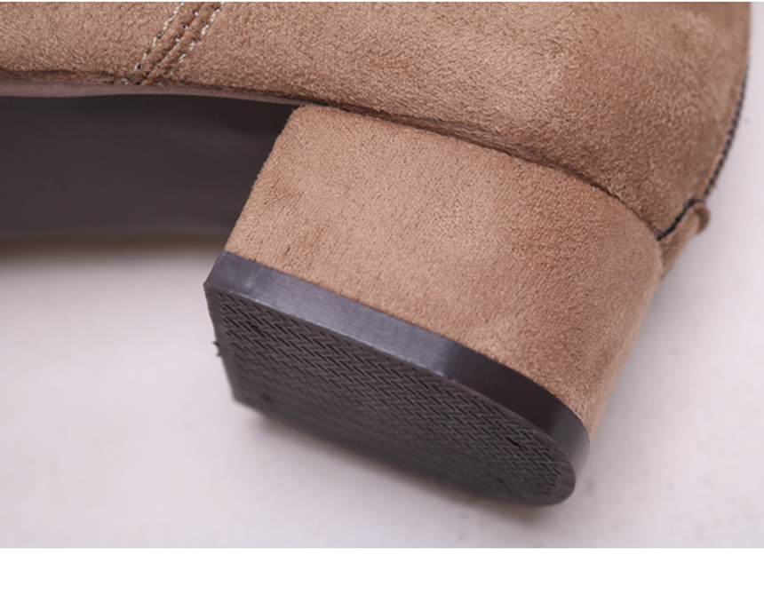 Warm Lining Suede Angle Boots Modern Basic Style 3