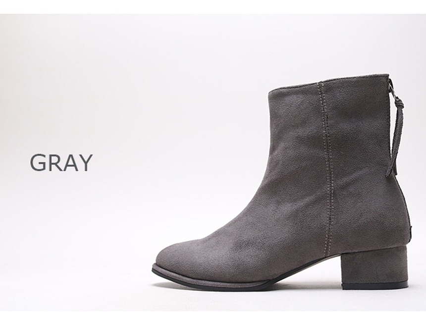 Warm Lining Suede Angle Boots Modern Basic Style 3