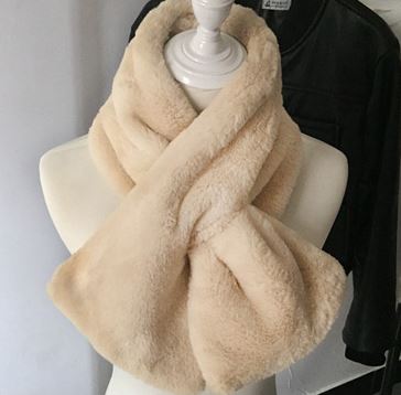 Winter microfiber scarf shawl woman mink