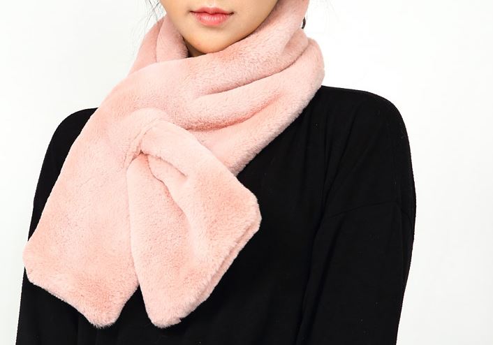 Winter microfiber scarf shawl woman mink