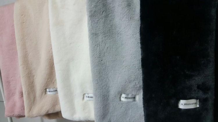 Winter microfiber scarf shawl woman mink