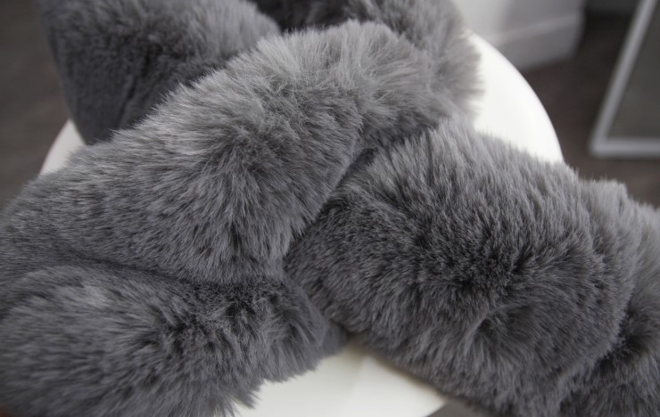 Fake Rex Volume Shawl Fur Muffler Bunny Fur Mink E