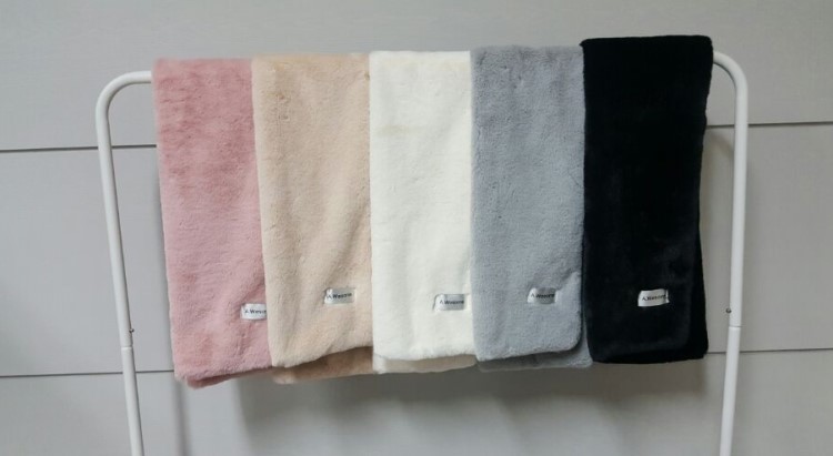 Winter microfiber scarf shawl woman mink