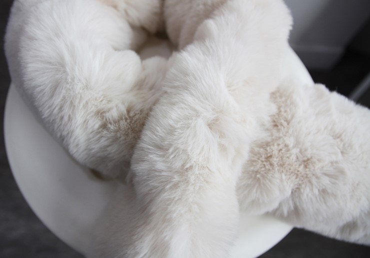 Fake Rex Volume Shawl Fur Muffler Bunny Fur Mink E