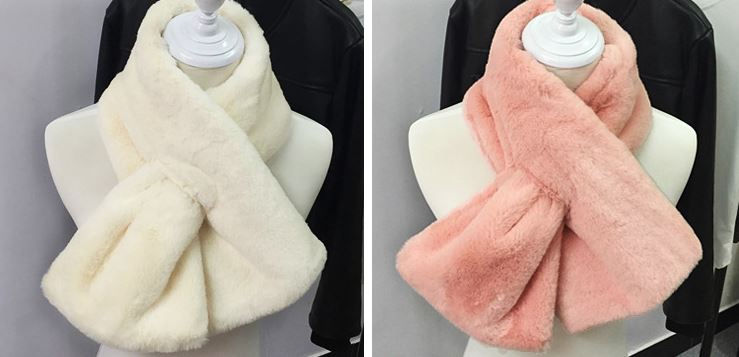 Winter microfiber scarf shawl woman mink