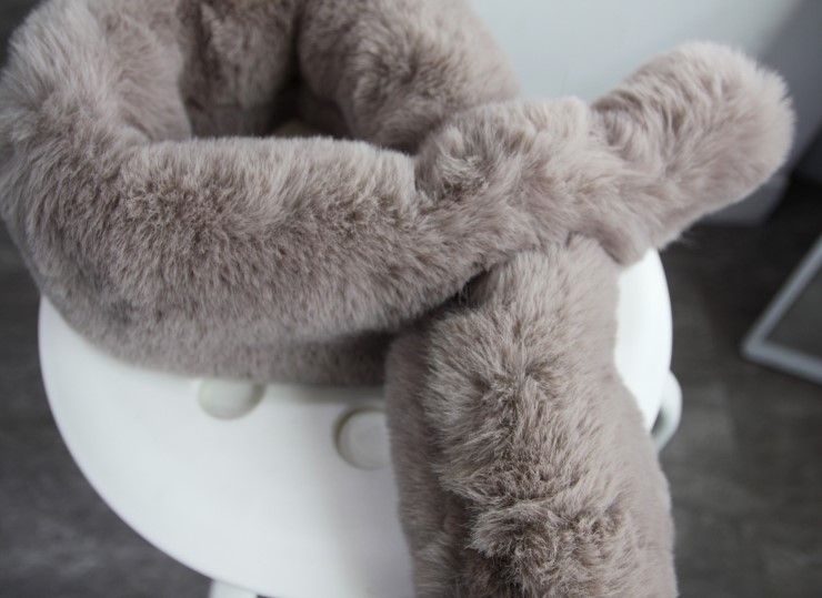 Fake Rex Volume Shawl Fur Muffler Bunny Fur Mink E