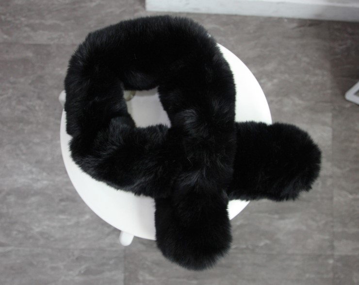 Fake Rex Volume Shawl Fur Muffler Bunny Fur Mink E