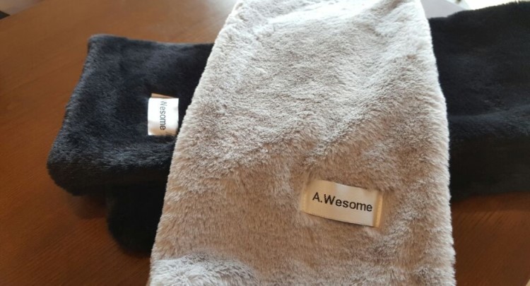 Winter microfiber scarf shawl woman mink