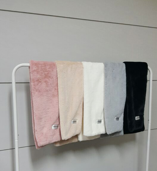 Winter microfiber scarf shawl woman mink