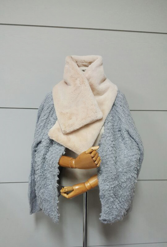 Winter microfiber scarf shawl woman mink