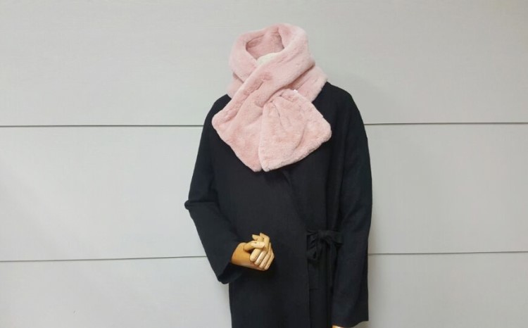 Winter microfiber scarf shawl woman mink