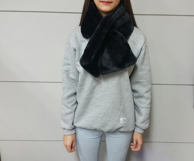 Winter microfiber scarf shawl woman mink