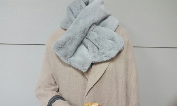 Winter microfiber scarf shawl woman mink