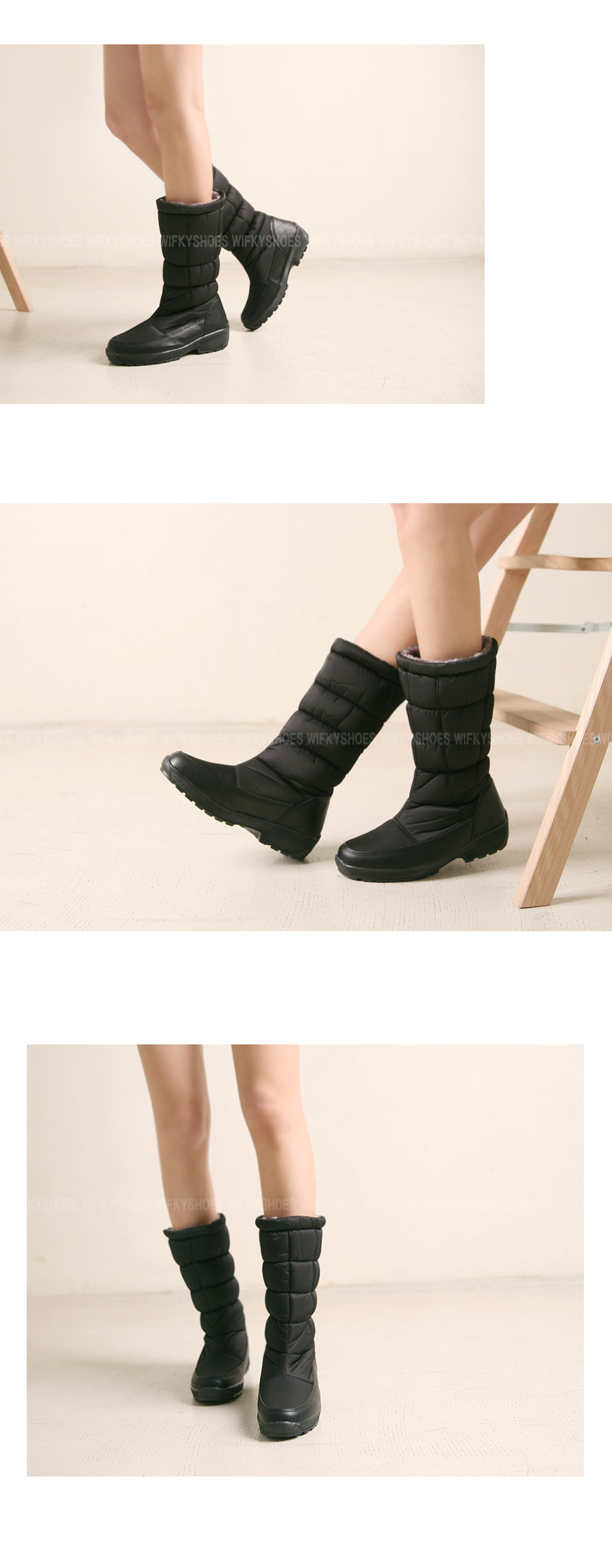 Waffle key w165120 lining lining padding long boot