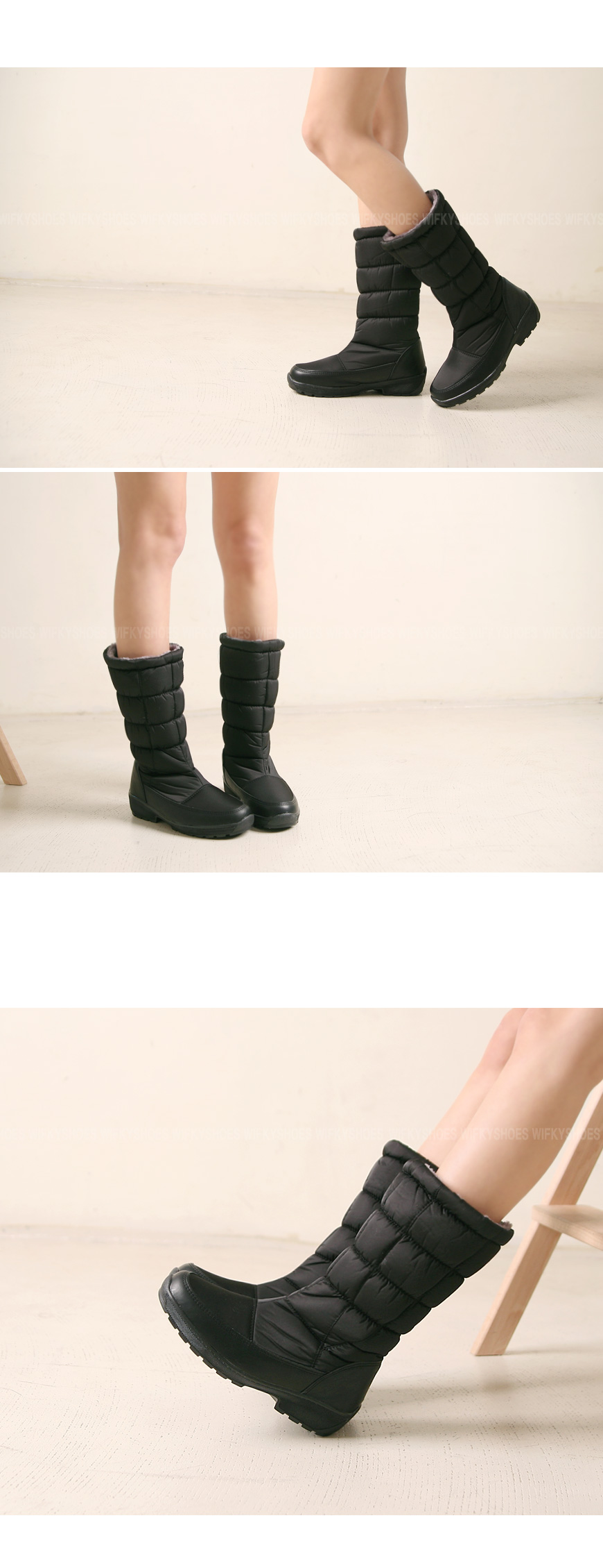 Waffle key w165120 lining lining padding long boot