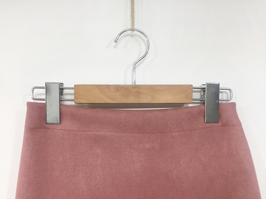 Suede mommy long skirt pink winter mermaid banding