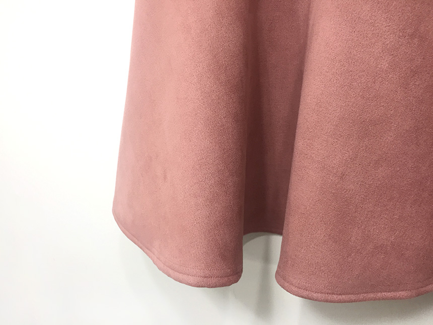 Suede mommy long skirt pink winter mermaid banding