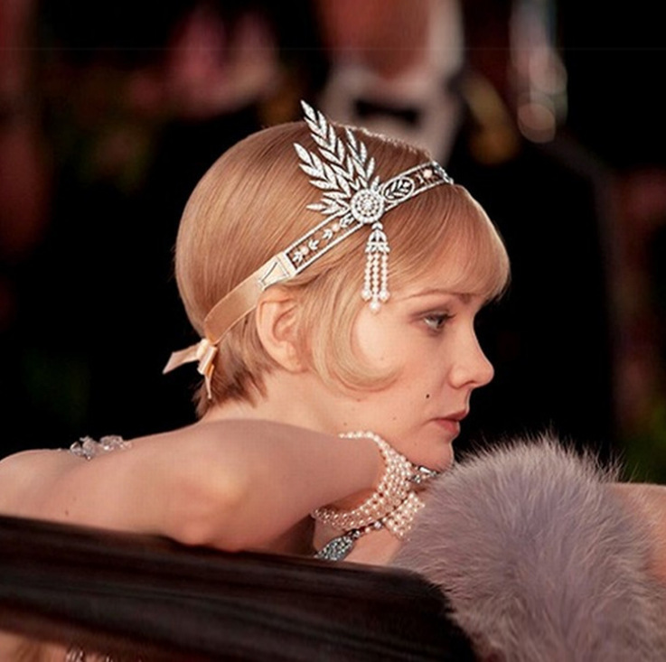New Wedding Hair Band Great Gatsby Cubic Headband 