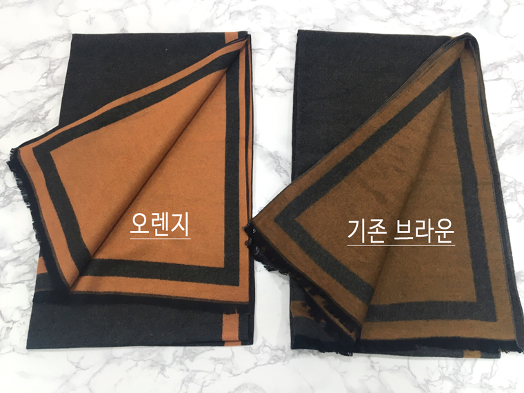 Two-sided color cashmere touch muffler men women c