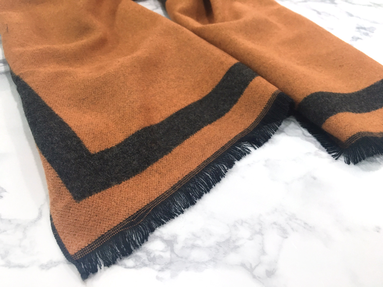 Two-sided color cashmere touch muffler men women c