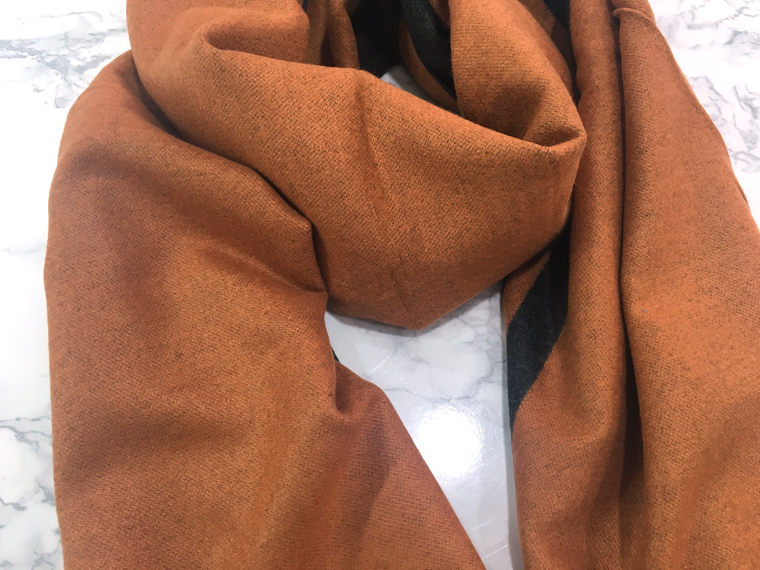 Two-sided color cashmere touch muffler men women c