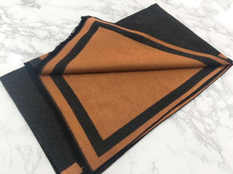 Two-sided color cashmere touch muffler men women c