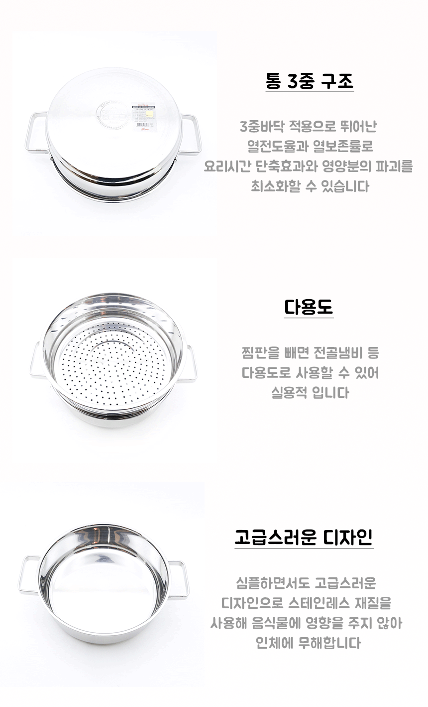 Queen Sense 2-Stage Steam Steamer 24cm Steamed Pot