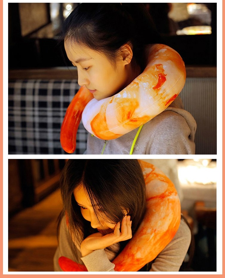 Travel Neck Cushion Shrimp Character Travel Neck C