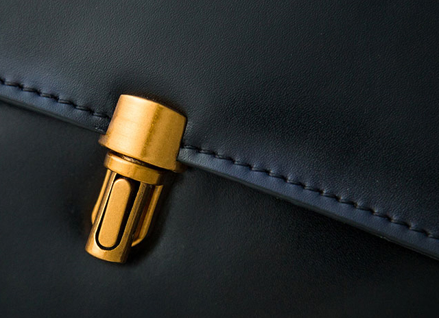 New Vintage Antique Leather Mini Bag Cross Bag - N