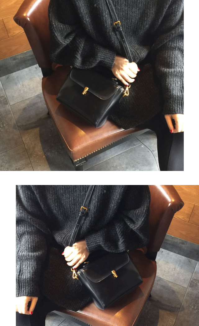 New Vintage Antique Leather Mini Bag Cross Bag - N