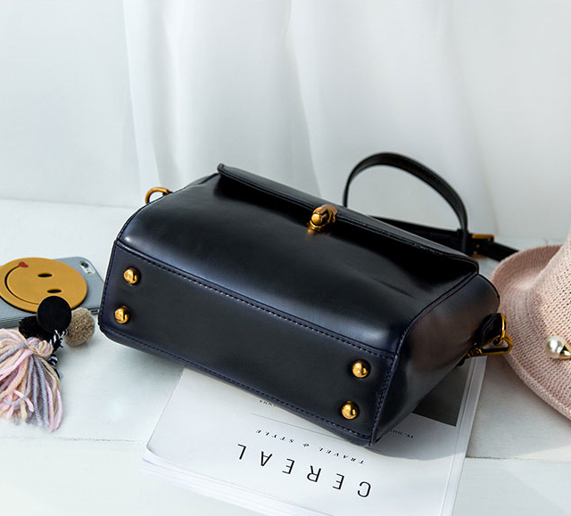 New Vintage Antique Leather Mini Bag Cross Bag - N