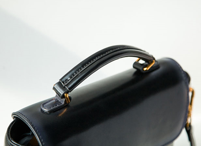 New Vintage Antique Leather Mini Bag Cross Bag - N