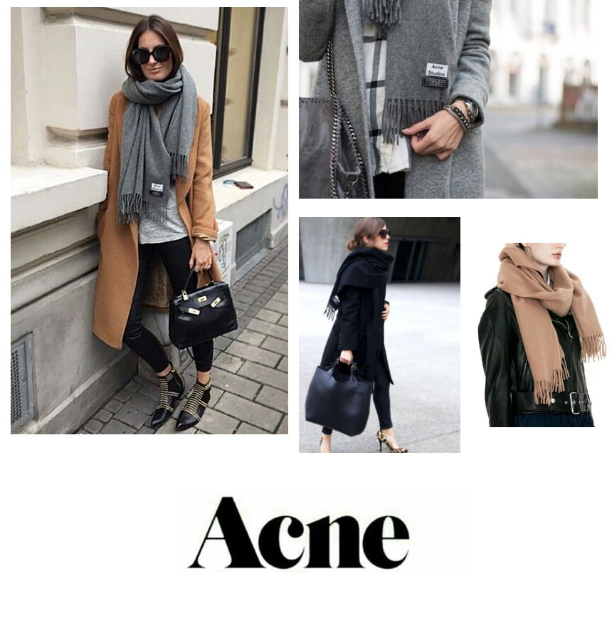 Virgin wool acne muffler 6color Unisex Couple Shaw