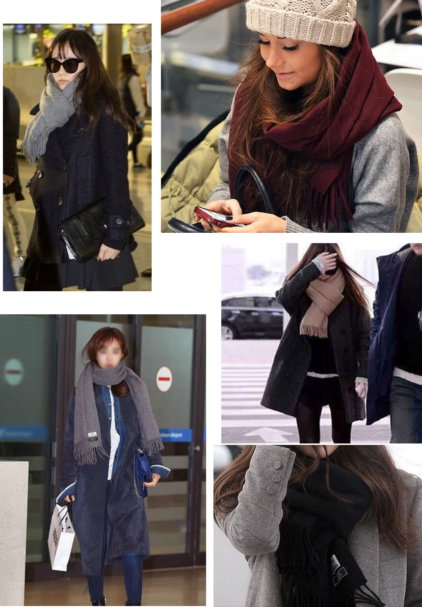 Virgin wool acne muffler 6color Unisex Couple Shaw