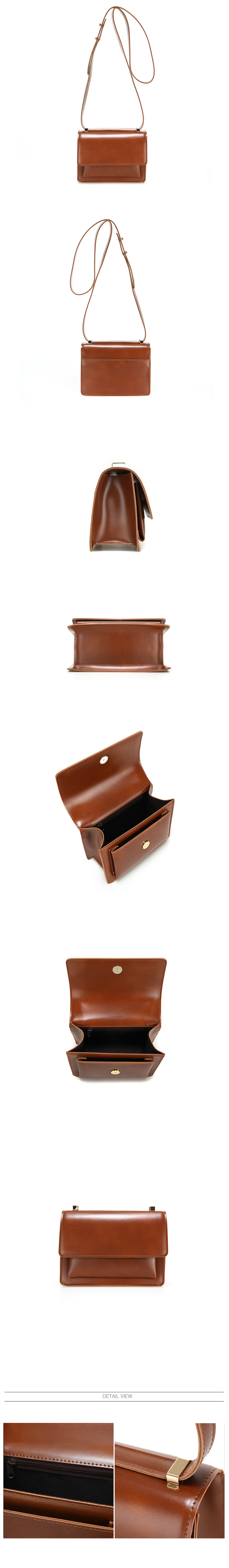 New Tobita Toba Simple Brown Mini Cross Back Women