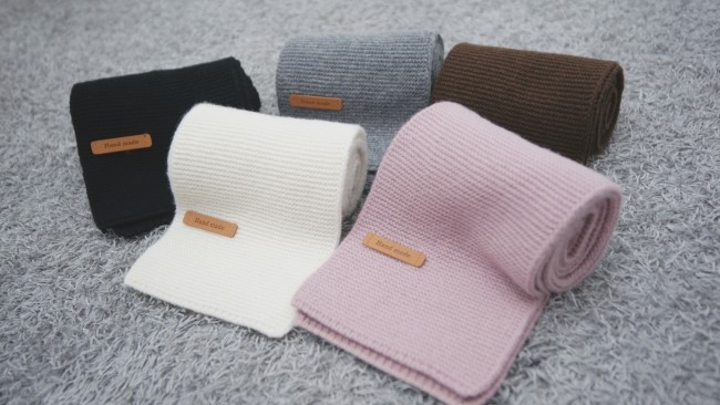 Wool 100 Handmade muffler 5color de shawl Couple M