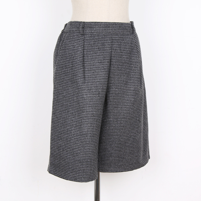 Women Short Pants Check wool suit 5 pcs shorts F, 