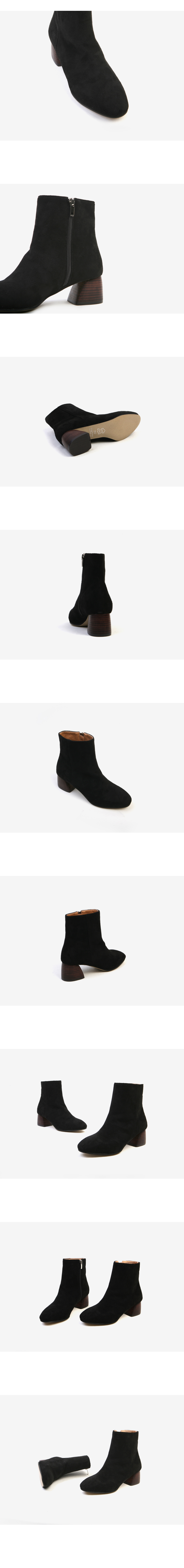 Suede mid-heel angle boots