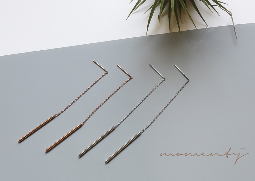 <b><p>Suical Steel chain Long drop earrg Rose Gold</p></b><b><p>サージカルスチール チェーン ロングドロップ イヤリ ローズゴド ホワイト 無変色</p></b><br /><br /><p align='center'>