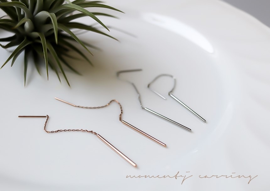 <b><p>Suical Steel chain Long drop earrg Rose Gold</p></b><b><p>サージカルスチール チェーン ロングドロップ イヤリ ローズゴド ホワイト 無変色</p></b><br /><br /><p align='center'>