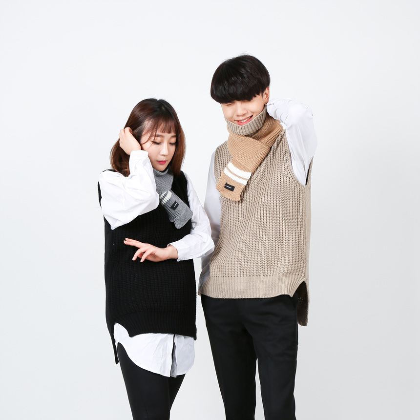 Men's muffler scarves Women's petite knit co